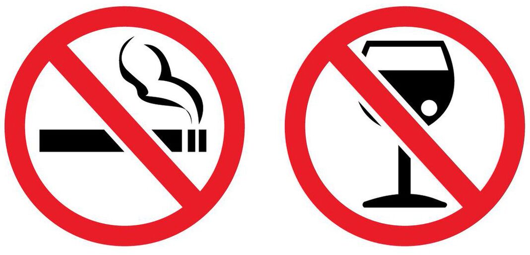 Pour la rhinoplastie, vous devez arrêter de fumer et d'alcool. 